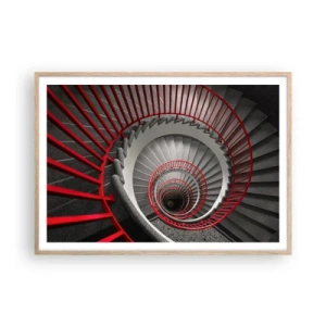 Poster in cornice rovere chiaro - I giochi dell'architettura - 100x70 cm