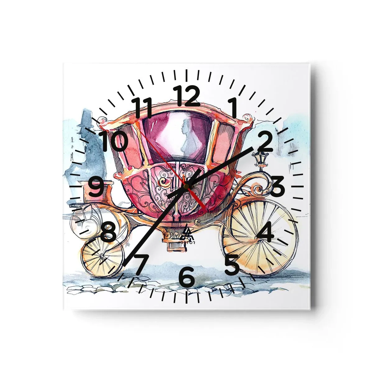 Orologio da parete - Orologio in Vetro - Al matrimonio o al ballo? - 40x40 cm