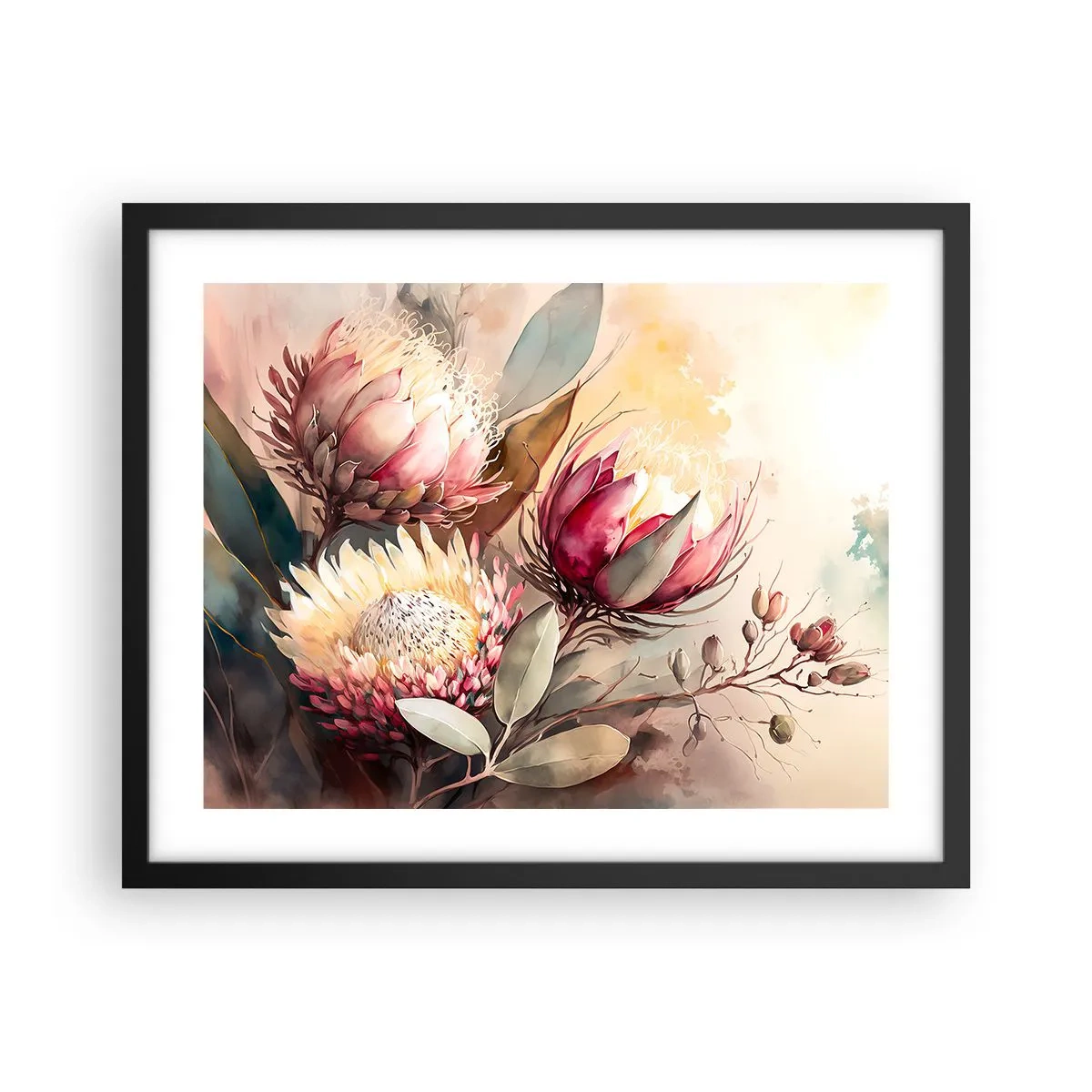 Poster in cornice nera - Di profilo e di fronte - 50x40 cm