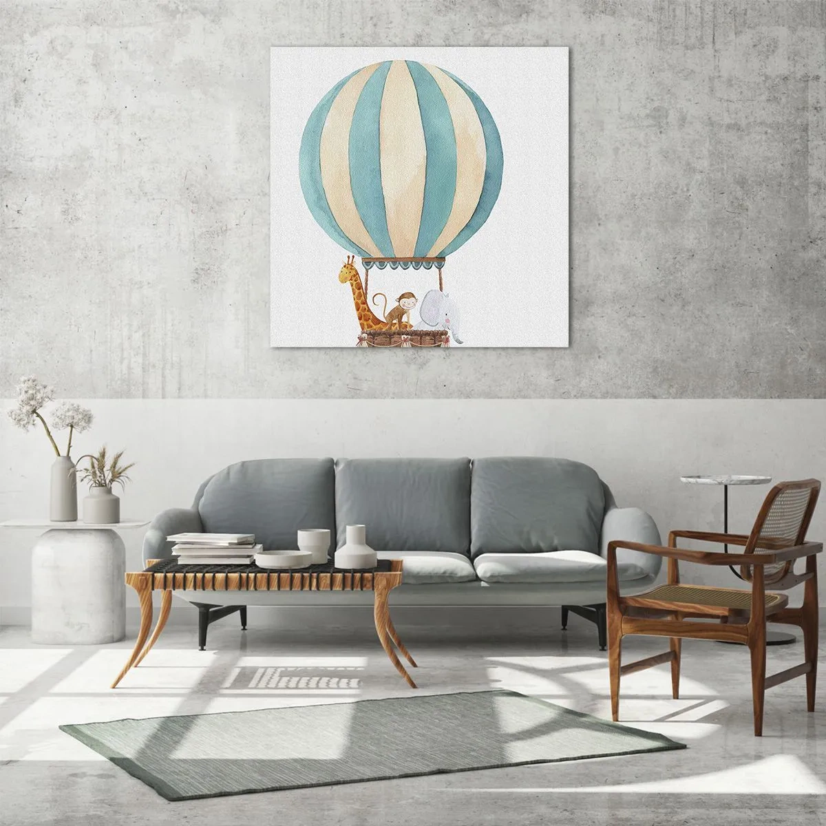 Quadro su vetro - Una gita fantastica - 30x30 cm