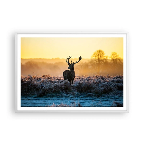 Poster in cornice bianca - Incoronato nelle sue terre - 100x70 cm