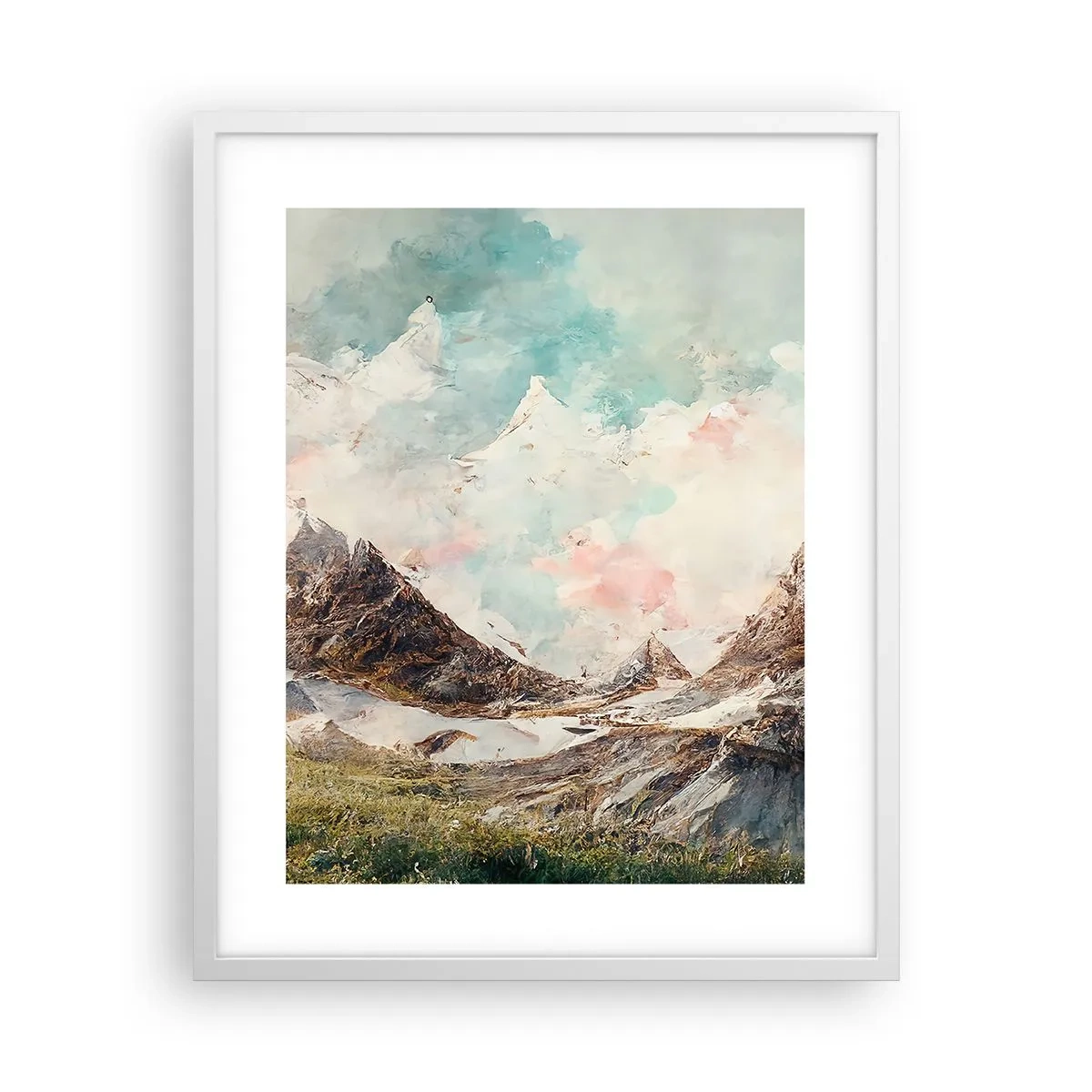 Poster in cornice bianca - Lame di roccia - 40x50 cm