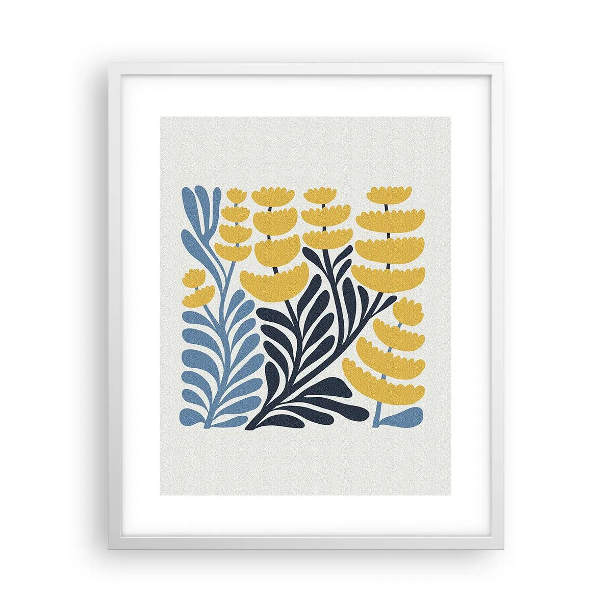 Poster in cornice bianca - Aiuola soleggiata - 40x50 cm