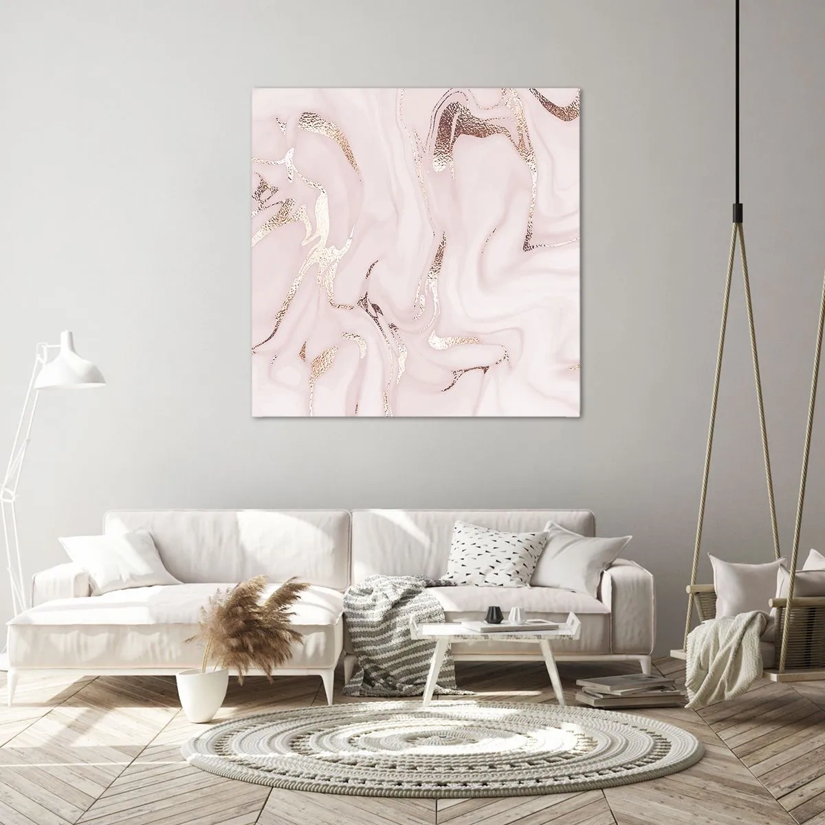Quadro su tela - Stampe su Tela - Nella follia rosa - 70x70 cm
