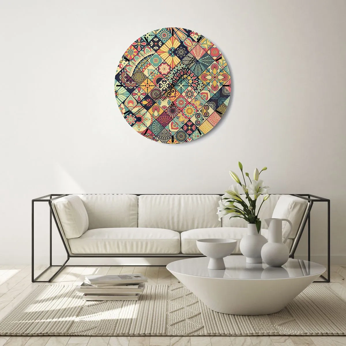 Orologio da parete - Orologio in Vetro - L'atmosfera del Marocco - 30x30 cm