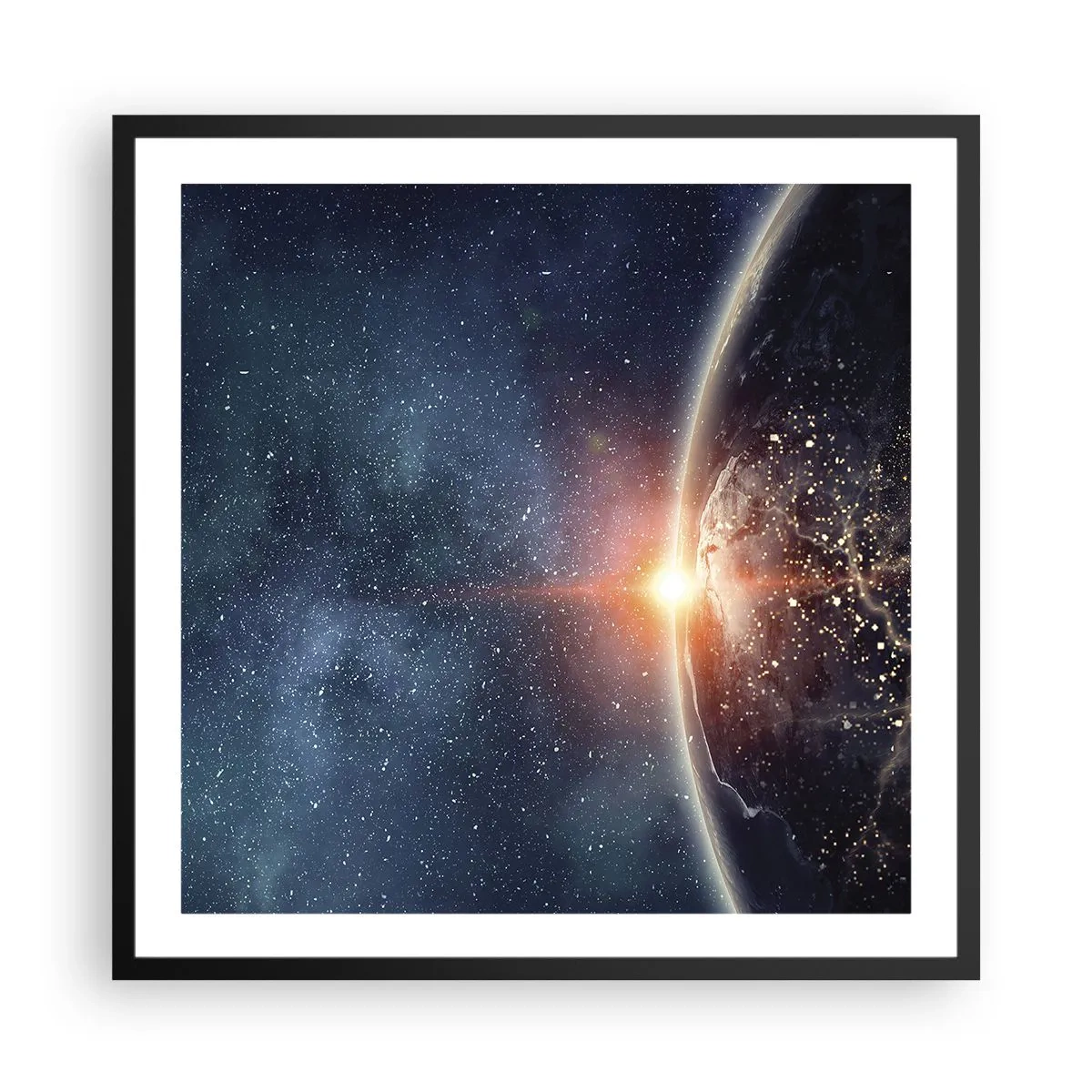 Poster in cornice nera - In una nuova prospettiva - 60x60 cm