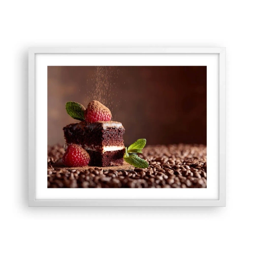 Poster in cornice bianca - La vita è dolce - 50x40 cm