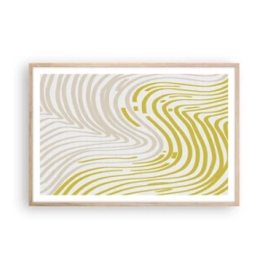 Poster in cornice rovere chiaro - Composizione con lieve deflessione - 91x61 cm