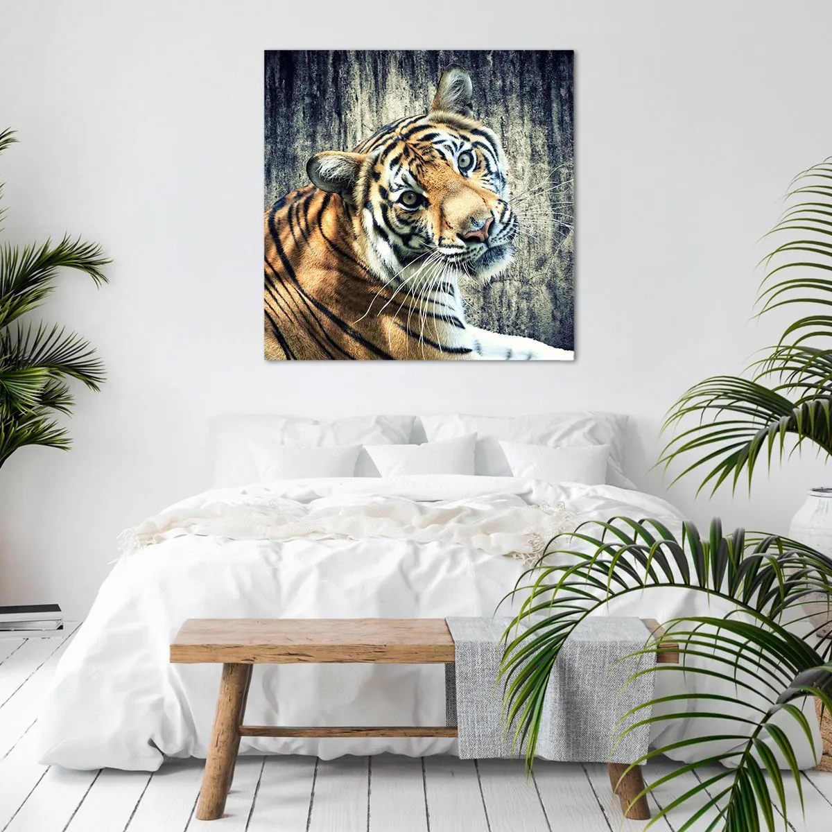 Quadro su tela - Stampe su Tela - Ritratto nei flussi di luce - 50x50 cm