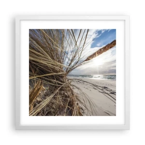 Poster in cornice bianca - L'incontro degli elementi - 40x40 cm