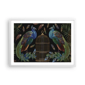 Poster in cornice bianca - Con gli abiti reali - 70x50 cm