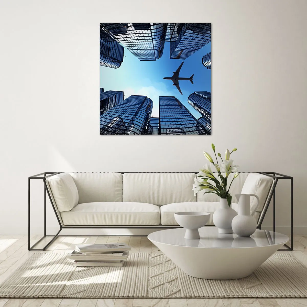 Quadro su vetro - Panorama dal canyon di vetro - 60x60 cm