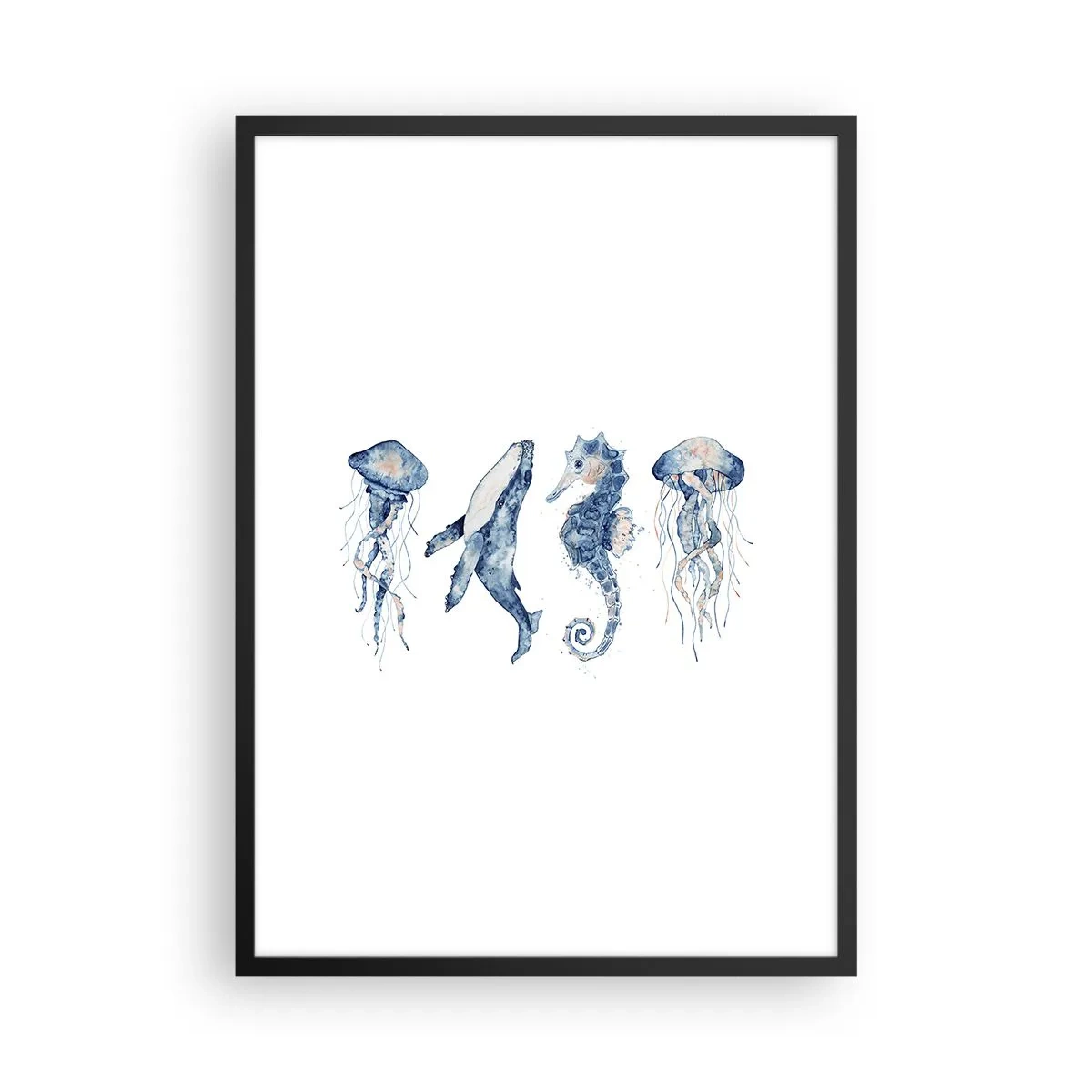 Poster in cornice nera - Meraviglie del mare - 50x70 cm
