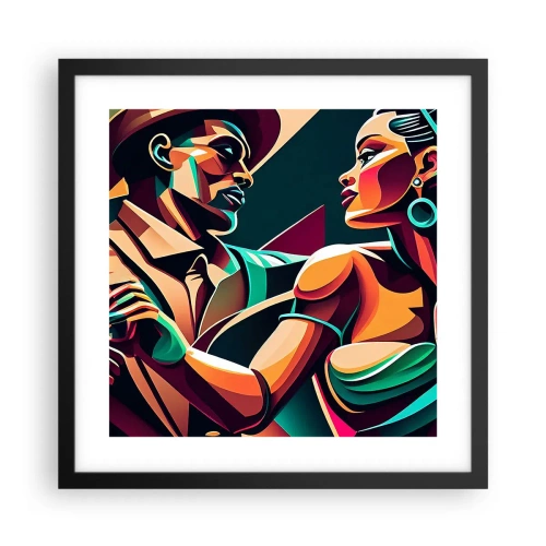 Poster in cornice nera - Al ritmo del cuore - 40x40 cm