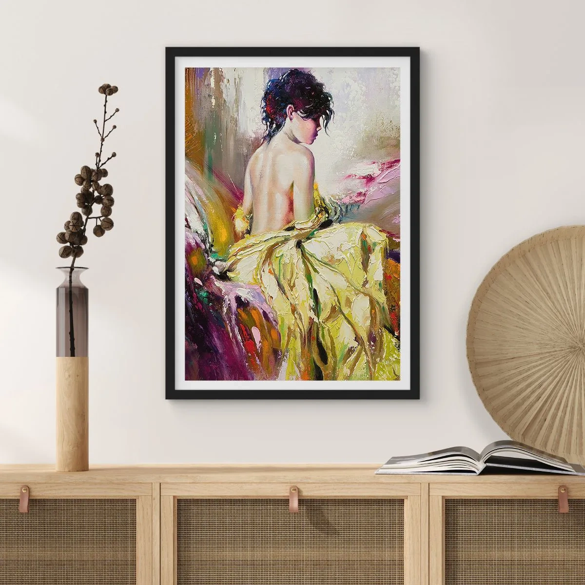 Poster in cornice nera - Tra la bocca e il bordo della coppa - 40x50 cm