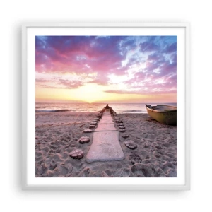 Poster in cornice bianca - Un momento profondo - 60x60 cm