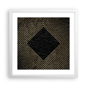 Poster in cornice bianca - Geometria in stile glamour - 40x40 cm