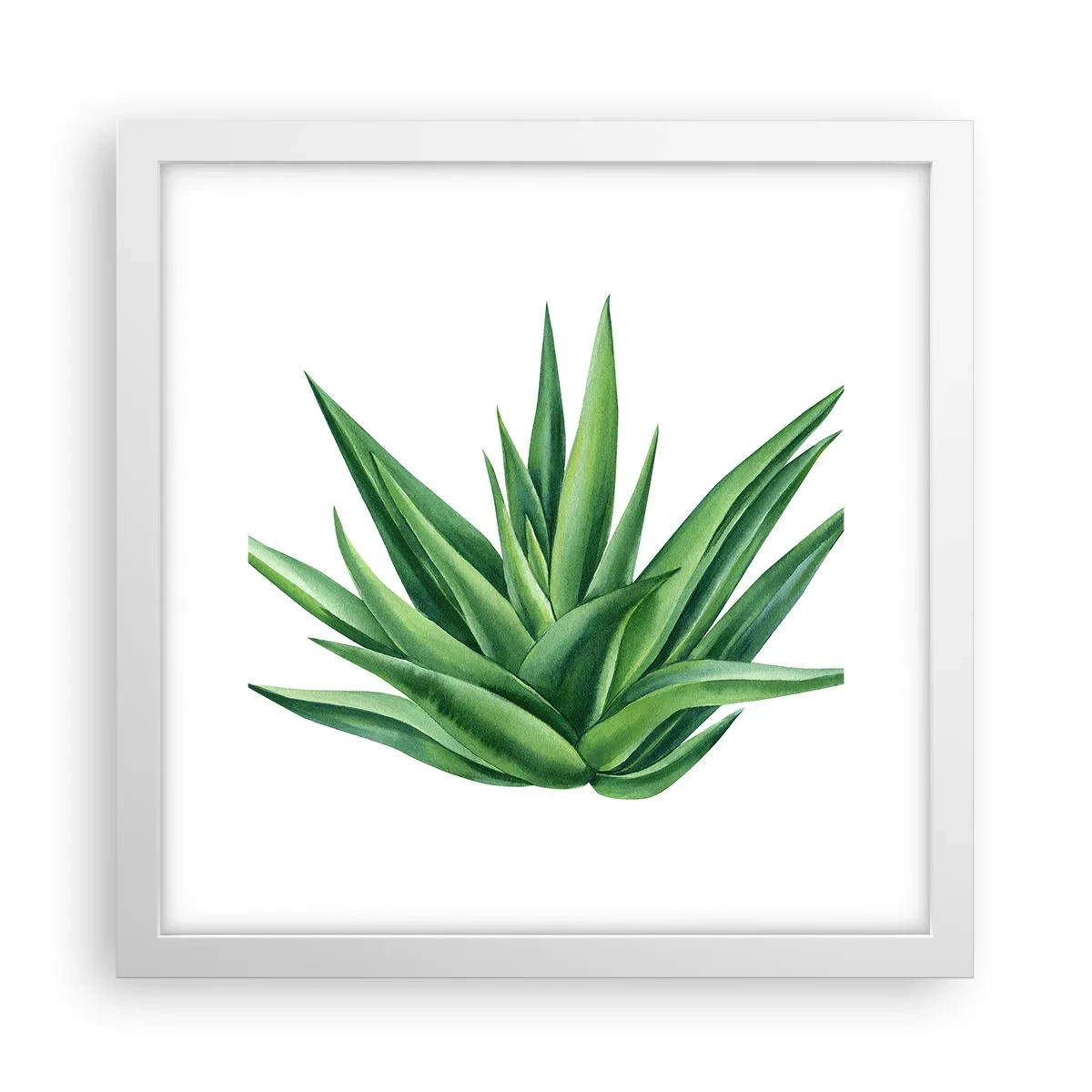 Poster in cornice bianca - Verde - forza - vita - 30x30 cm
