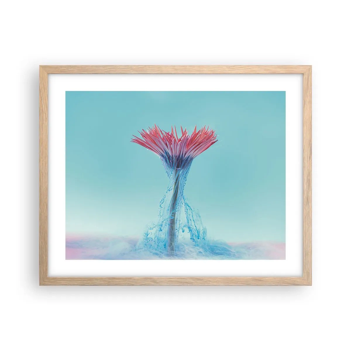 Poster in cornice rovere chiaro - L'abbraccio che ravviva - 50x40 cm