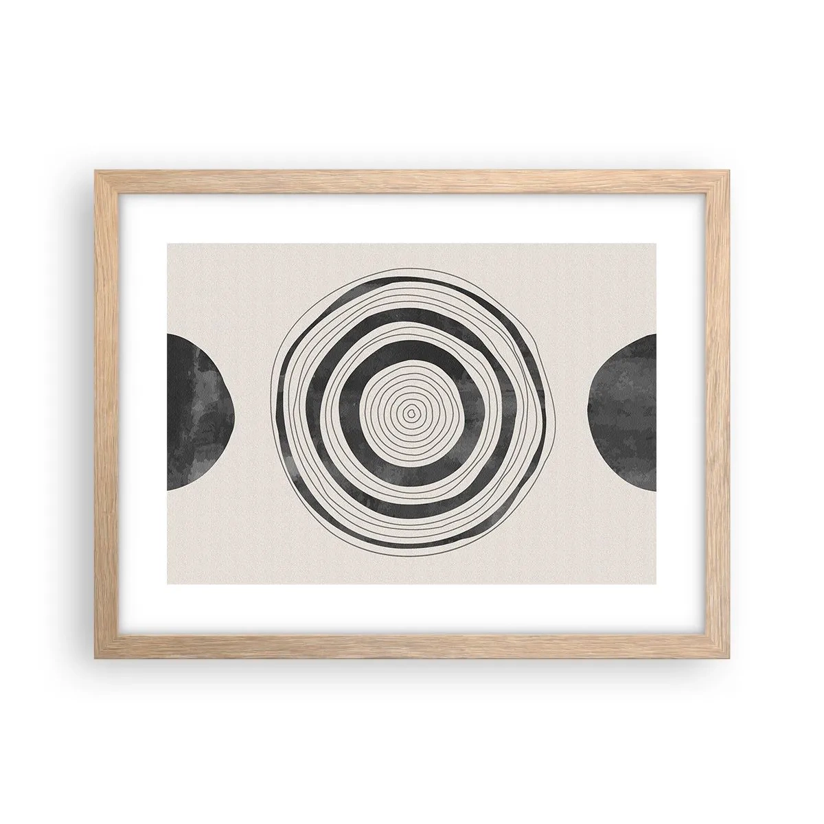 Poster in cornice rovere chiaro - Conta ciò che sta in mezzo - 40x30 cm