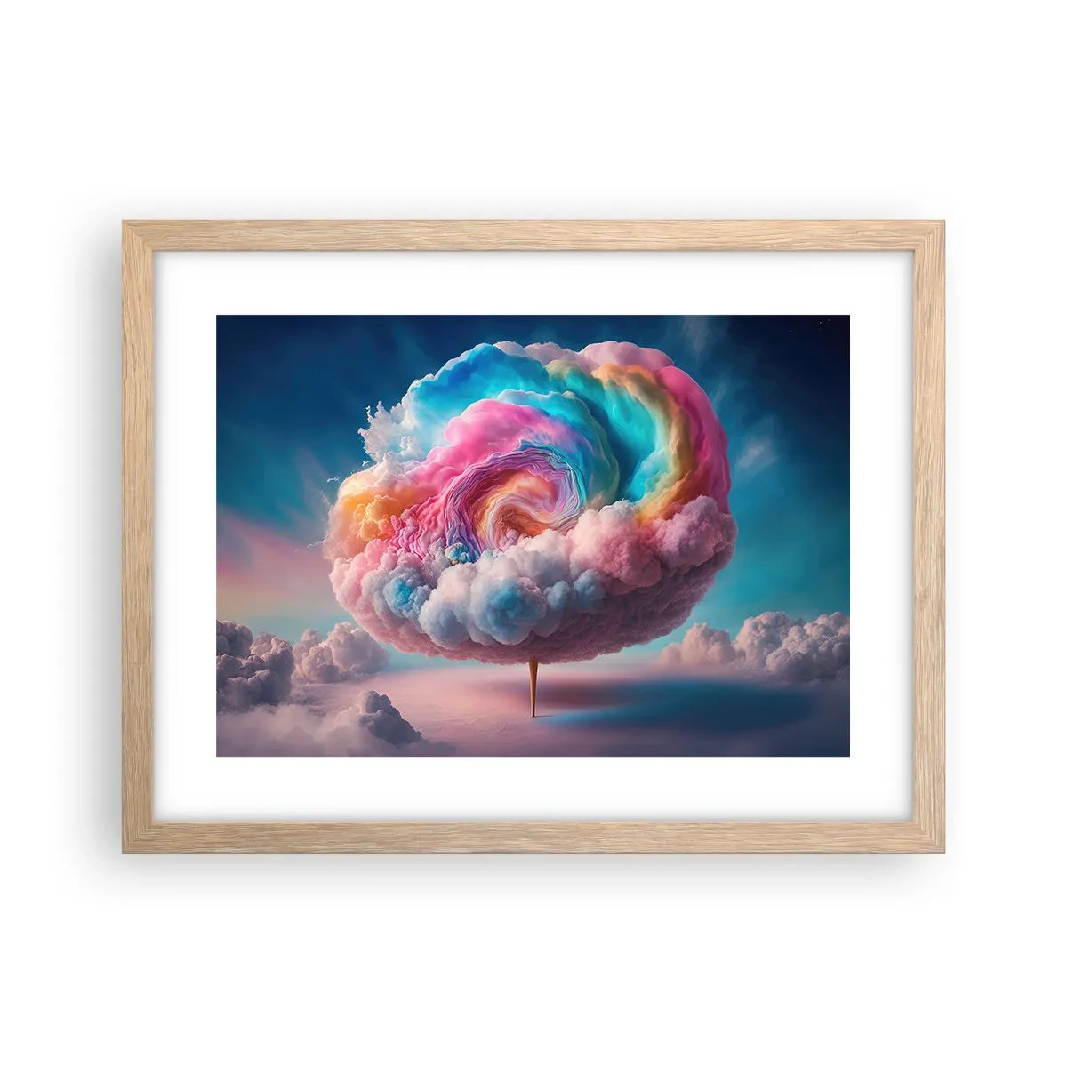 Poster in cornice rovere chiaro - Il sogno del luna park - 40x30 cm