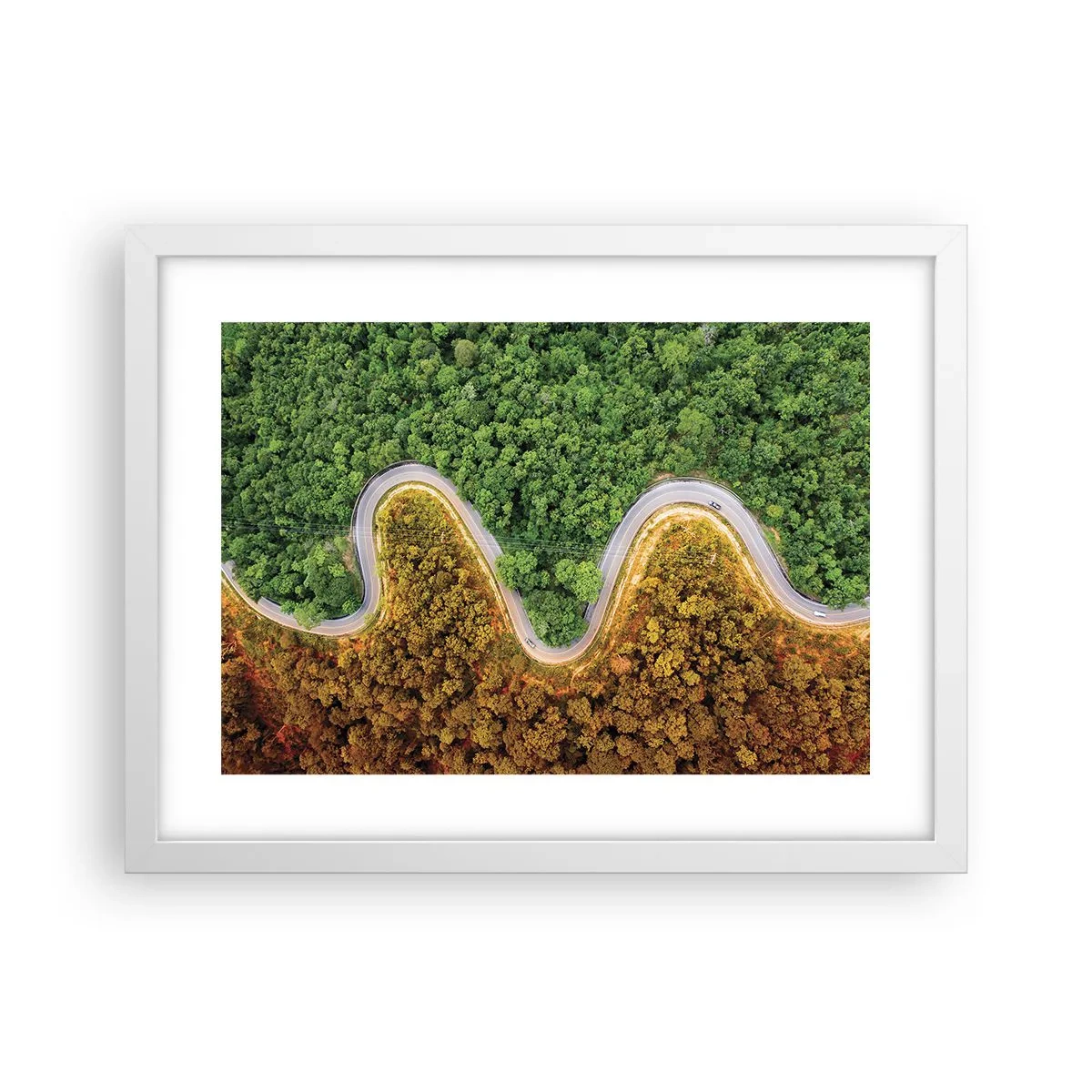 Poster in cornice bianca - Confine e separazione - 40x30 cm