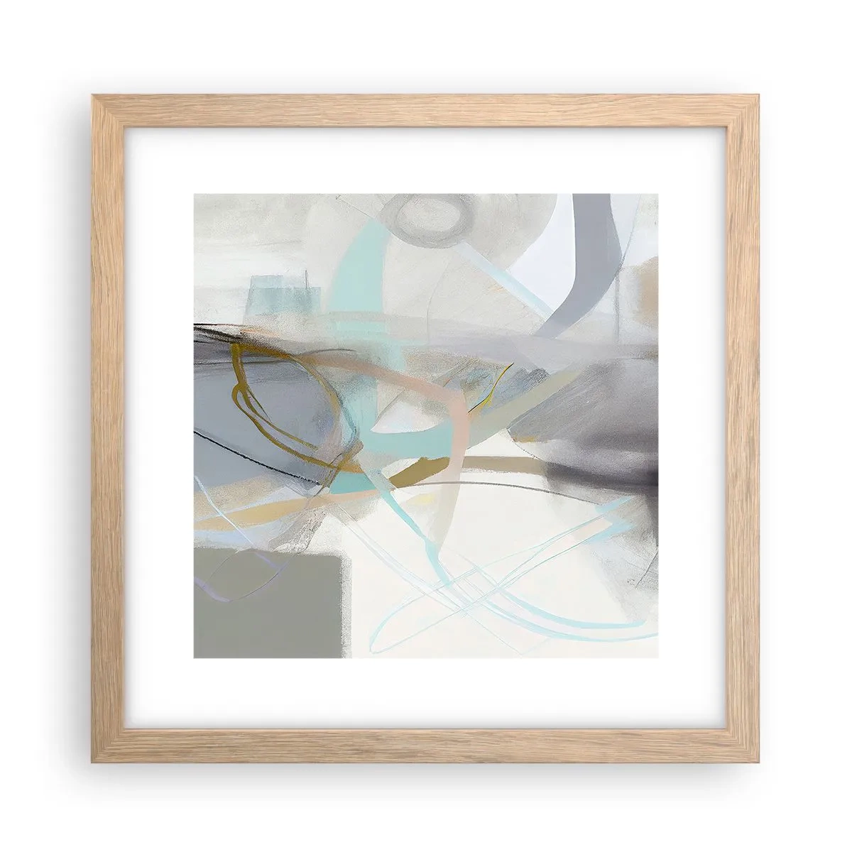 Poster in cornice rovere chiaro - Astrazione nebulosa - 30x30 cm