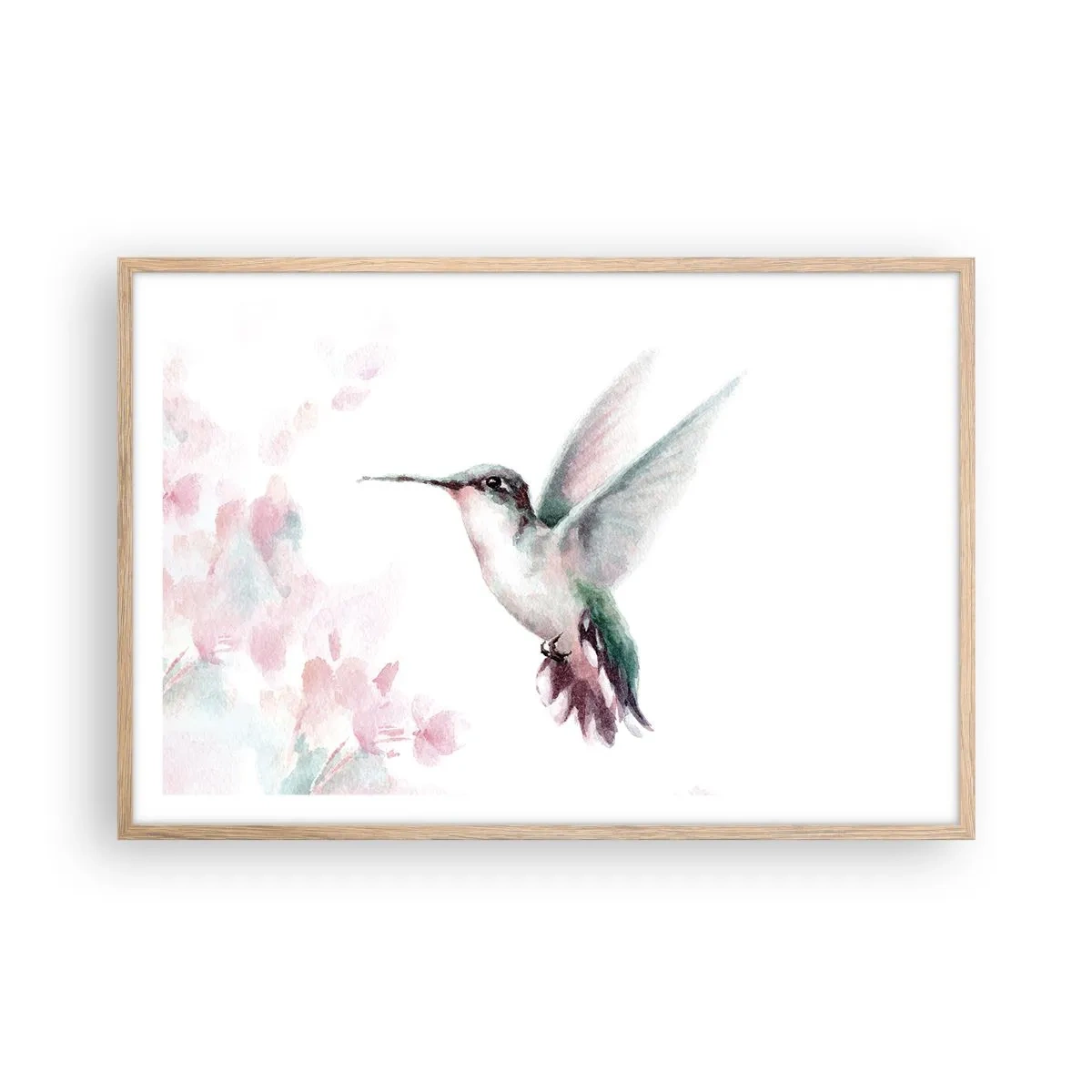 Poster in cornice rovere chiaro - Battito immobile - 91x61 cm