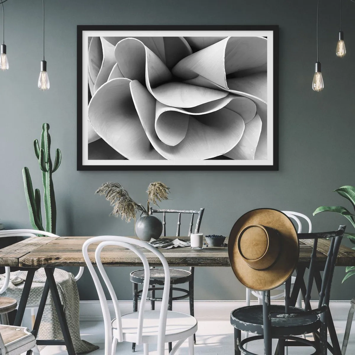 Poster in cornice nera - Avviene nello spazio - 50x40 cm