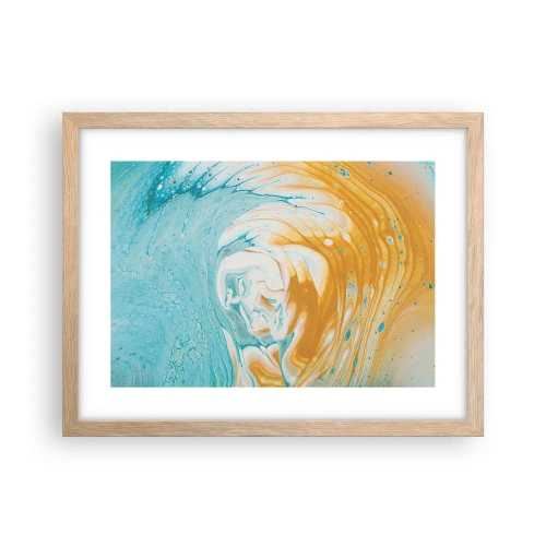 Poster in cornice rovere chiaro - Vortice pastello - 40x30 cm