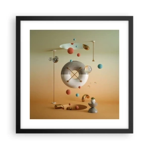 Poster in cornice nera - Tutto può succedere - 40x40 cm