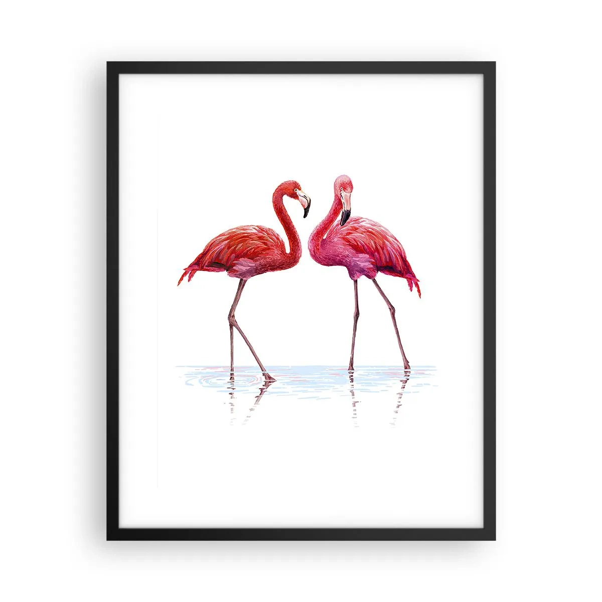 Poster in cornice nera - Appuntamento in rosa - 40x50 cm