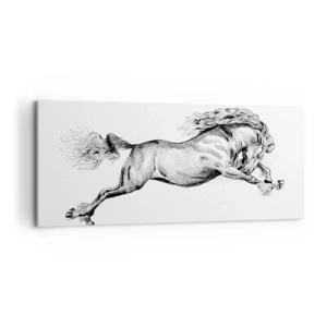 Quadro su tela - Stampe su Tela - Fermo al galoppo - 100x40 cm