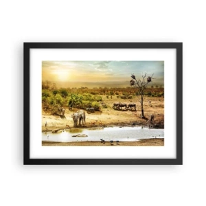 Poster in cornice nera - "Un fiume usciva da Eden…" - 40x30 cm
