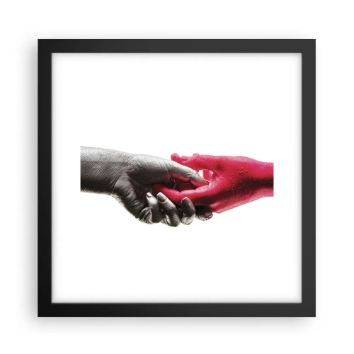 Poster in cornice nera - Insieme, sebbene diversi - 30x30 cm