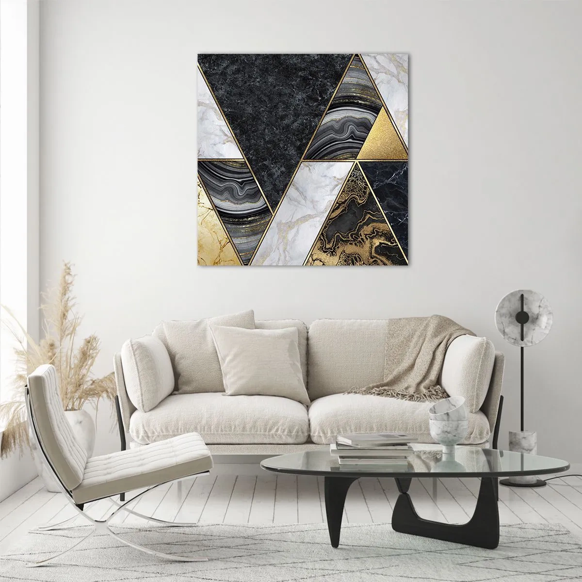 Quadro su vetro - Pietra su pietra - 40x40 cm