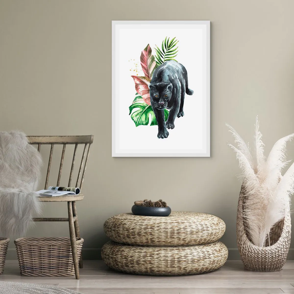 Poster in cornice bianca - Cuore selvaggio - 61x91 cm