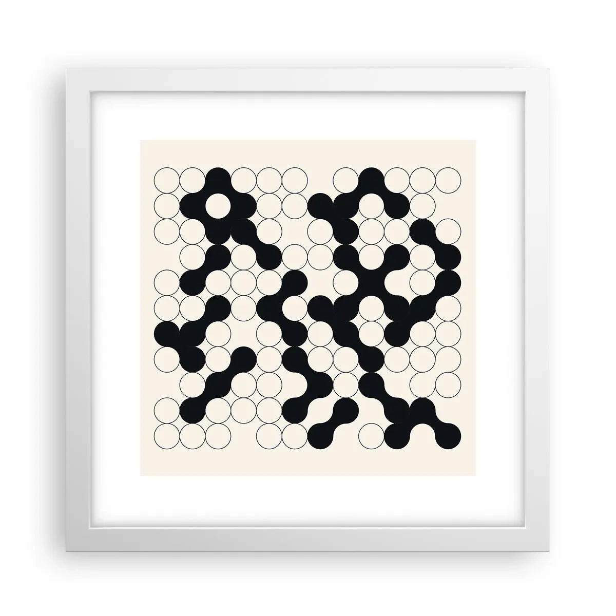 Poster in cornice bianca - Gioco cinese: variazione - 30x30 cm