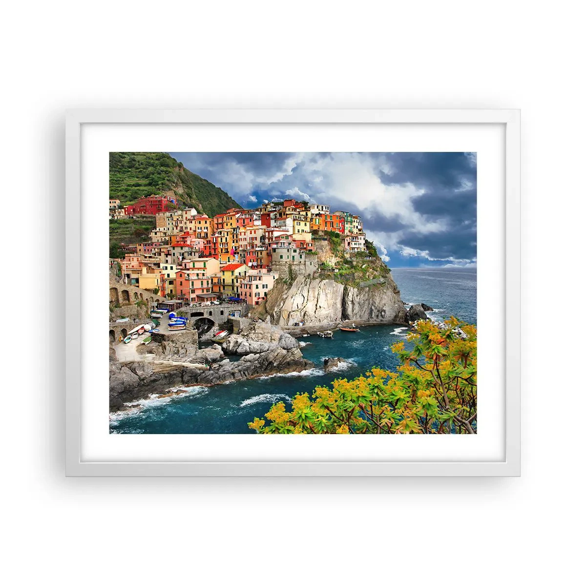 Poster in cornice bianca - Aggrappate alla roccia - 50x40 cm