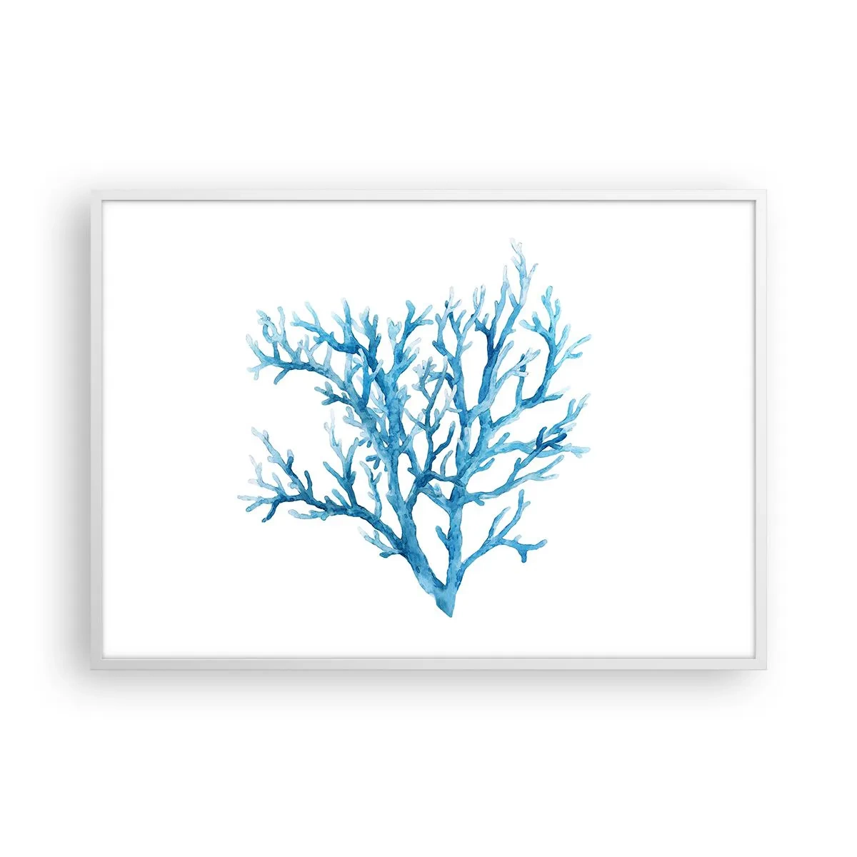 Poster in cornice bianca - Filigrana marina - 100x70 cm