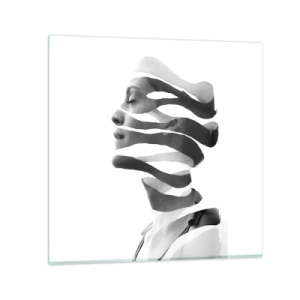 Quadro su vetro - Ritratto surrealista - 30x30 cm