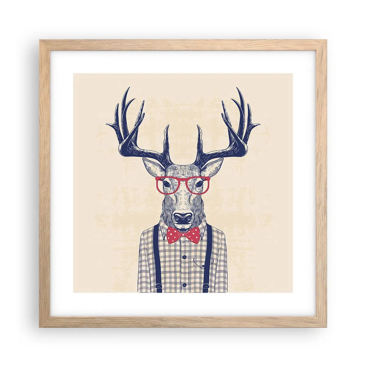 Poster in cornice rovere chiaro - Divertente stravaganza - 40x40 cm