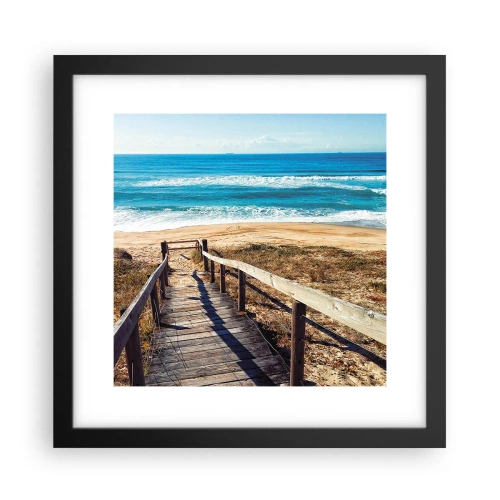 Poster in cornice nera - Corri! - 30x30 cm