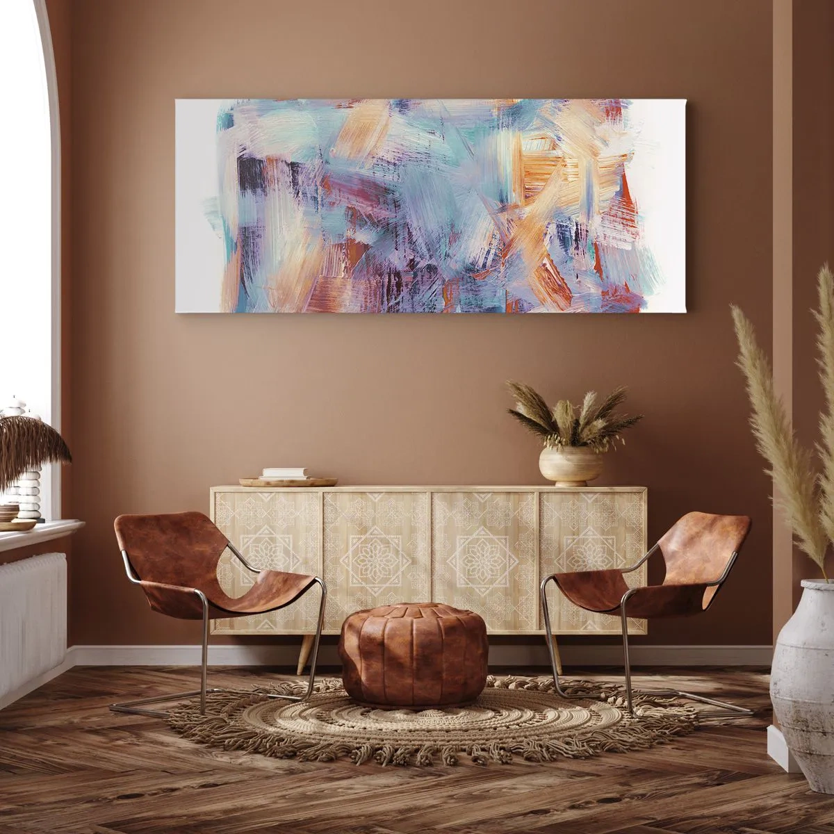 Quadro su tela - Stampe su Tela - Caos colorato - 100x40 cm