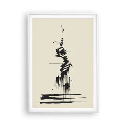 Poster in cornice bianca - Astrazione frettolosa - 70x100 cm