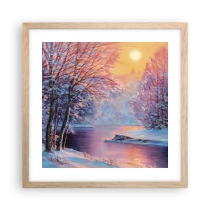 Poster in cornice rovere chiaro - I colori dell'inverno - 40x40 cm