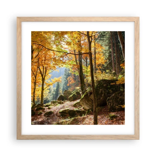 Poster in cornice rovere chiaro - Il tempo del riposo - 40x40 cm