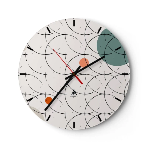 Orologio da parete - Orologio in Vetro - Nello spirito della pop-art - 40x40 cm