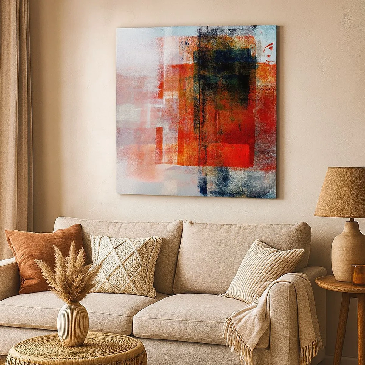 Quadro su tela - Stampe su Tela - Composizione arroventata - 30x30 cm