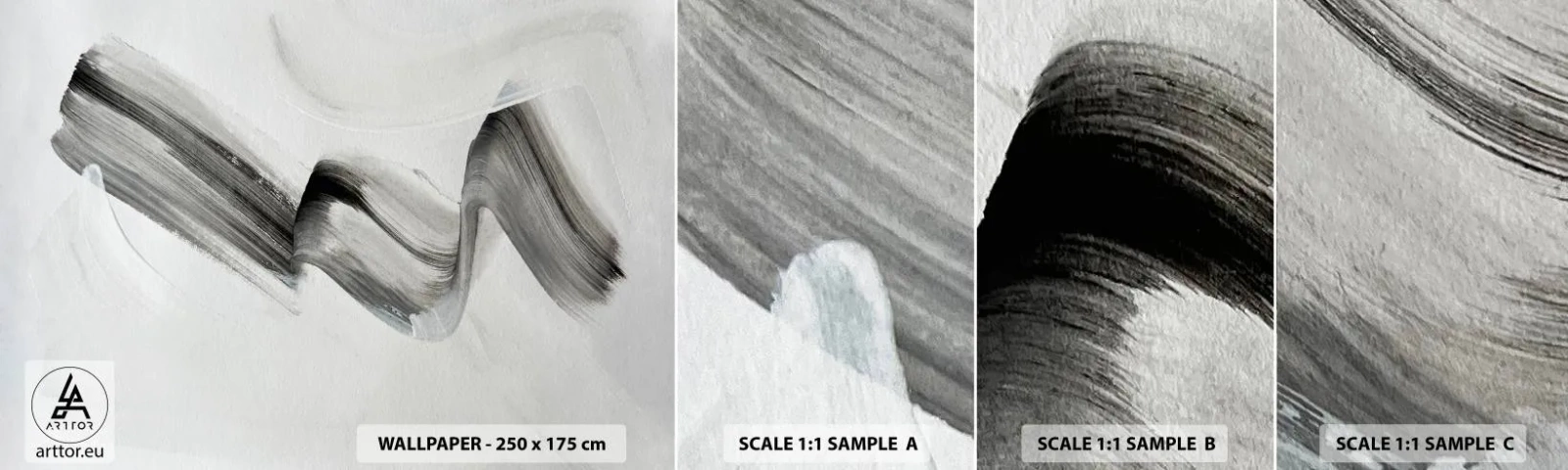 Campione Di Fotomurale Standard Eco - Casualmente per divertimento - Minimalismo, Astrazione, Spazzola - 100x30 cm